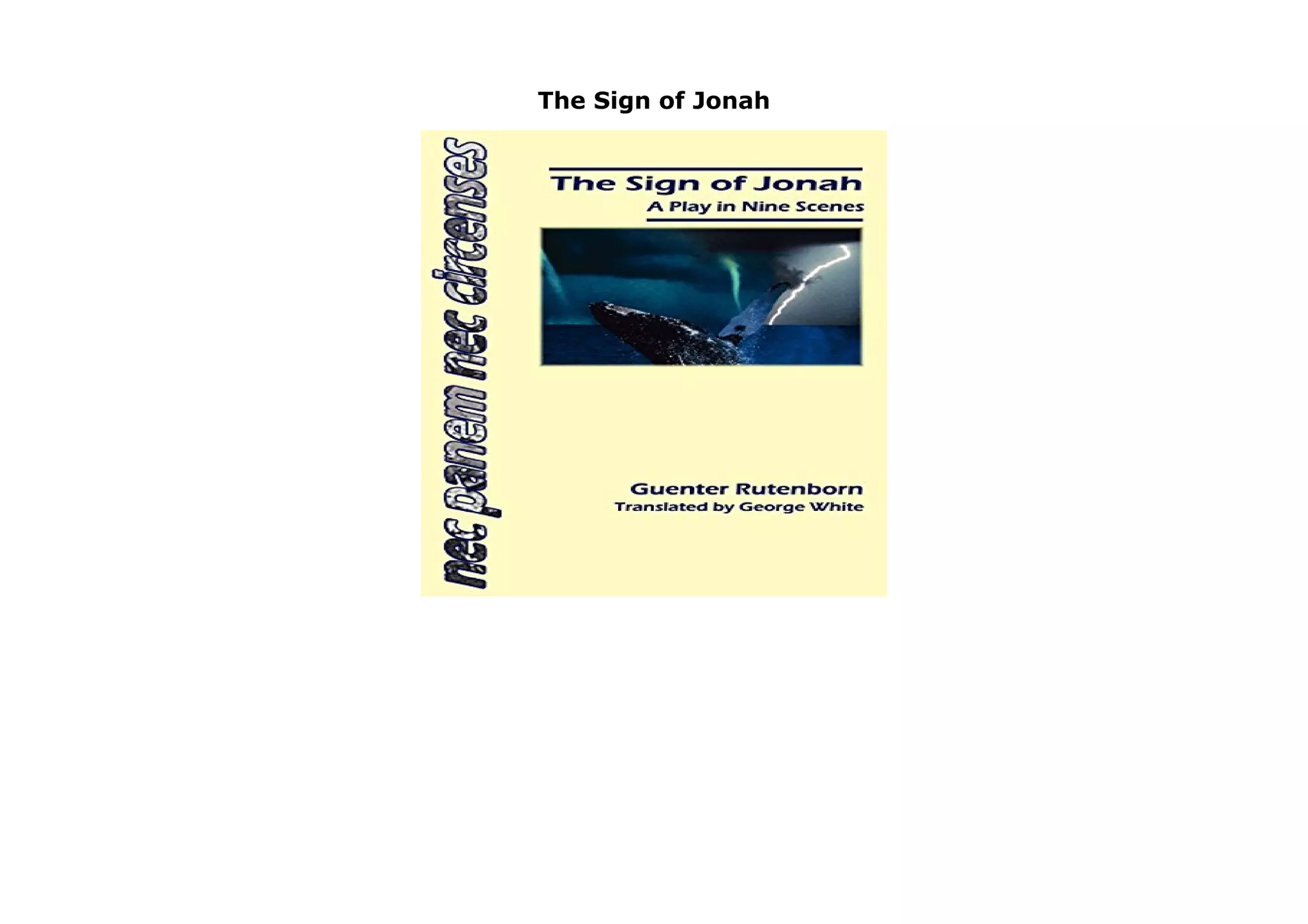 The Sign of Jonah PPT