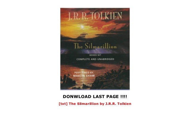 Txt The Silmarillion By J R R Tolkien