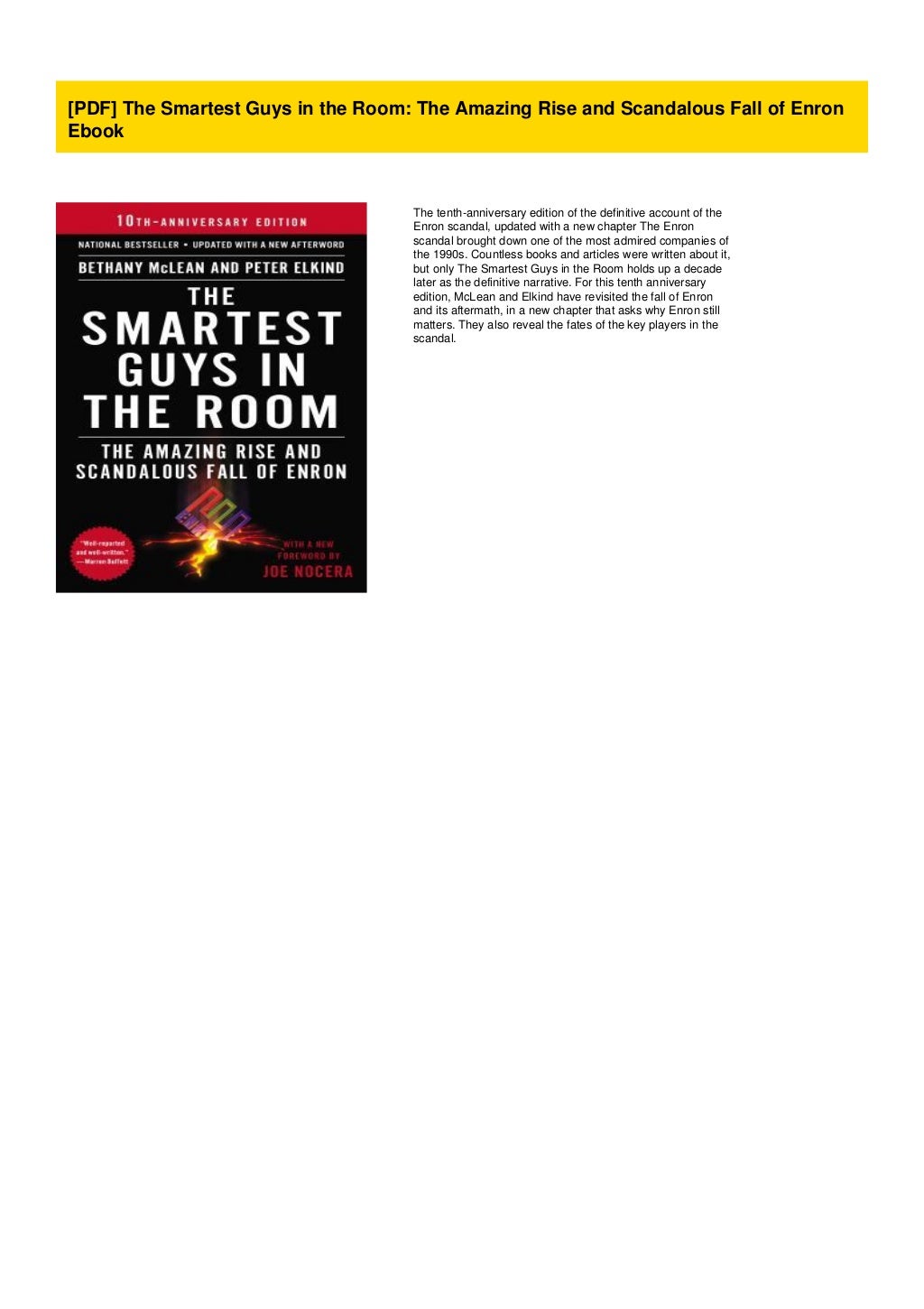 [PDF] The Smartest Guys in the Room The Amazing Rise and