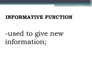 LESSON 1 THE SOCIAL FUNCTIONS OF LANGUAGES | PPTX