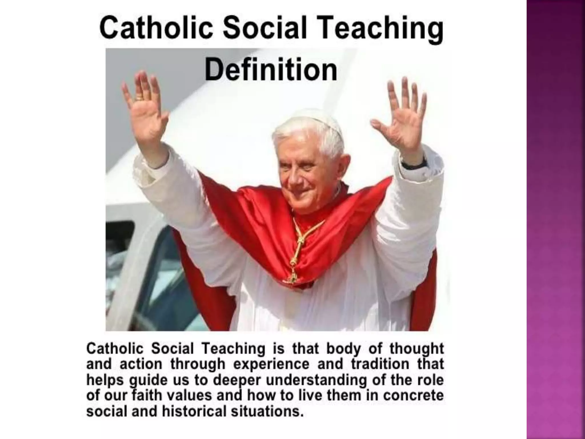 The social teachings of the catholic church | PPTX