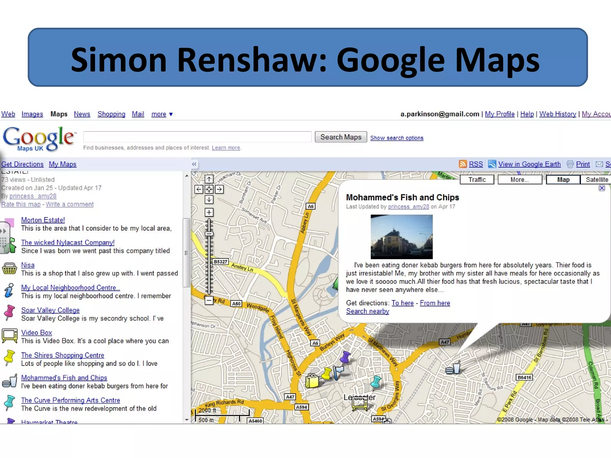 Simon Renshaw: Google Maps 
