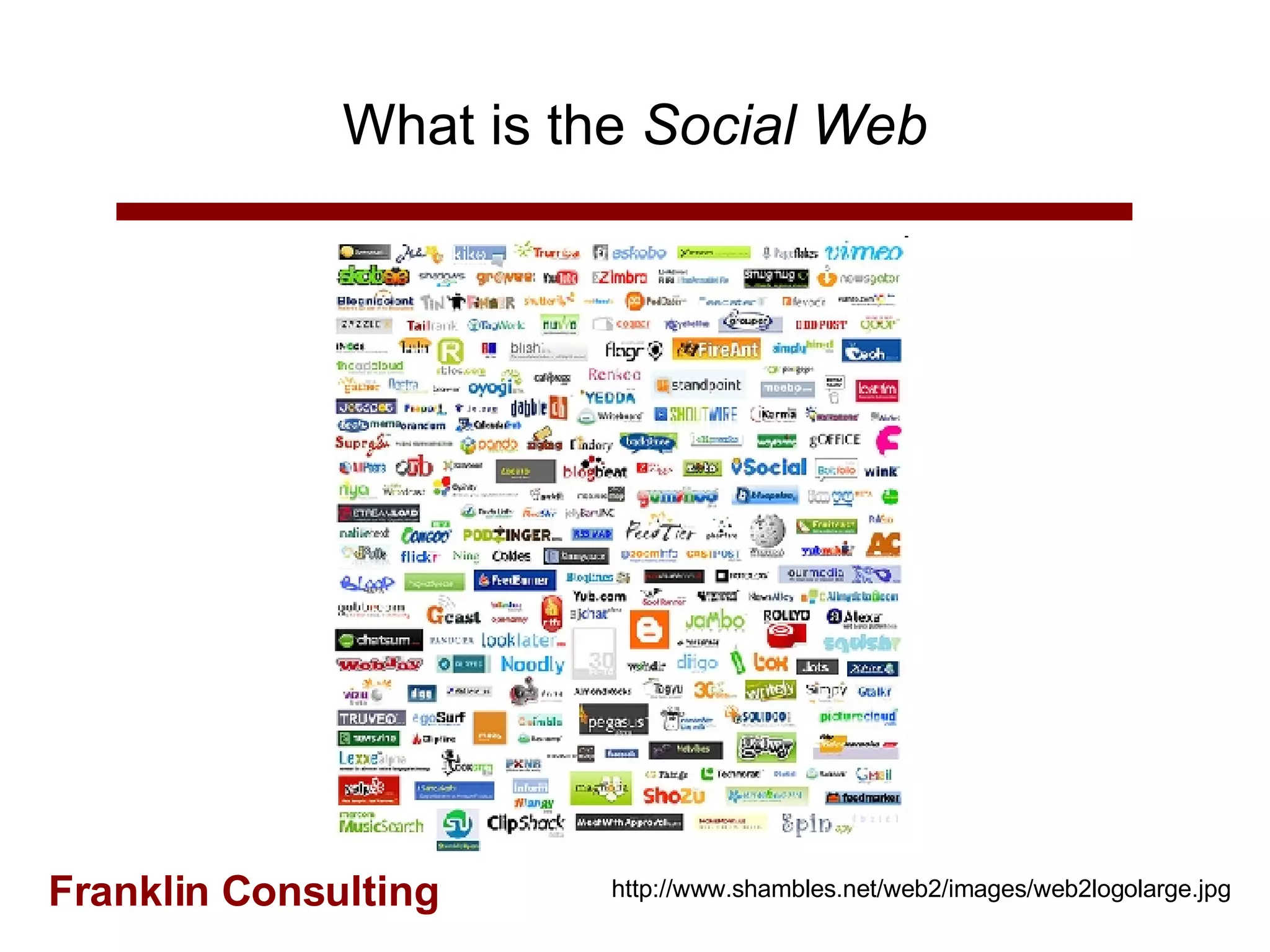 What is the  Social Web http://www.shambles.net/web2/images/web2logolarge.jpg 