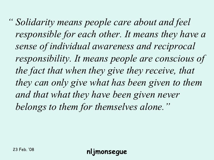 The Spirit Of Solidarity