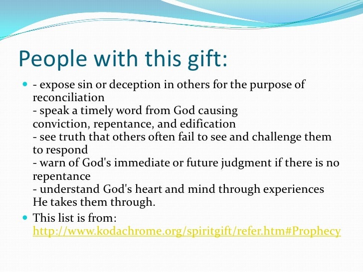 The Spiritual Gift Of Prophet