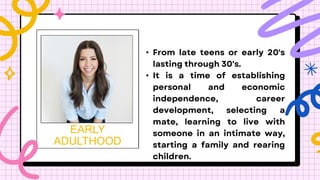 •
•
EARLY
ADULTHOOD