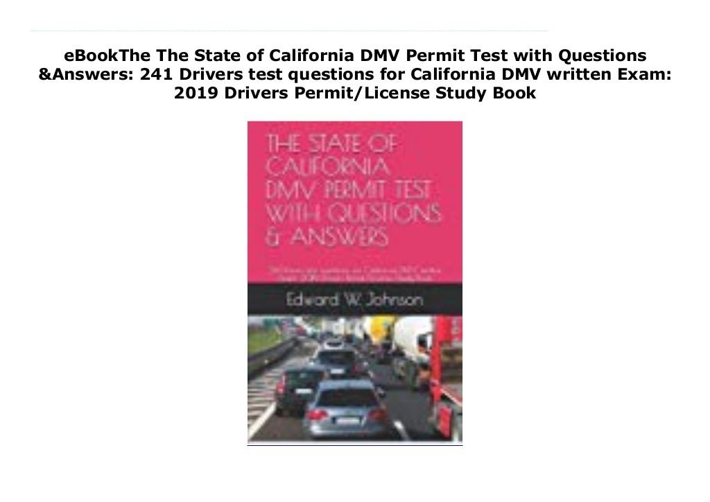bookBudding The State of California DMV Permit Test with Questions