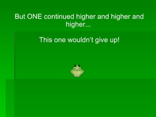But ONE continued higher and higher and higher...  This one wouldn’t give up! 