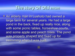 The  story Of Old man ,[object Object]