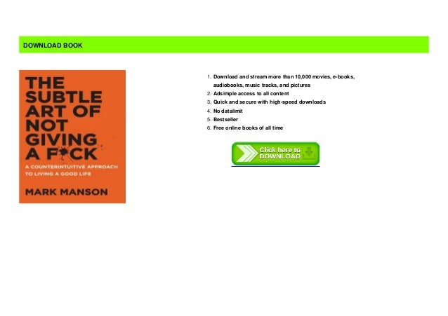 B O O K The Subtle Art Of Not Giving A F Ck A Counterintuitive App