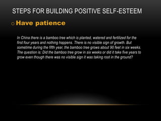 QUALITIES THAT MAKE A PERSON SUCCESSFULPride of performance –If a man is called to be street sweeper, he should sweep streets even as Michelangelo painted, or Beethoven composed music, or Shakespeare wrote poetry. He should sweep streets so well that all the hosts of heaven and earth will pause to say, here lived a great street sweeper who did his job well. --Martin Luger King, Jr. Be Willing to Be a Student-The best teachers will not give you something to drink, they will make you thirsty. They will put you on a path to seek answers.