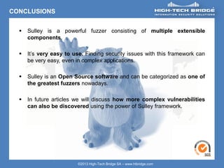 Fuzzing: An introduction to Sulley Framework | PDF