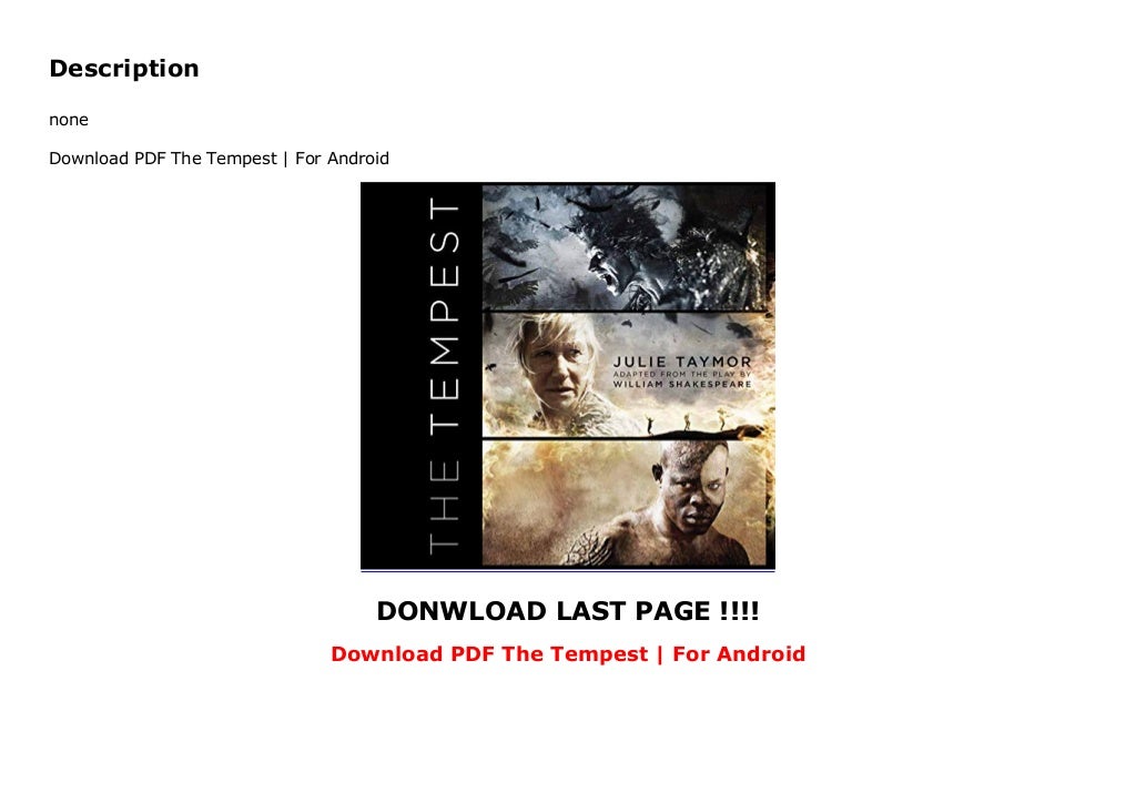the tempest pdf the tempest pdf