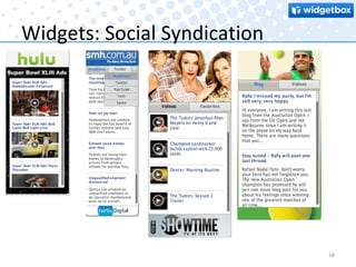 Widgets: Social Syndication 