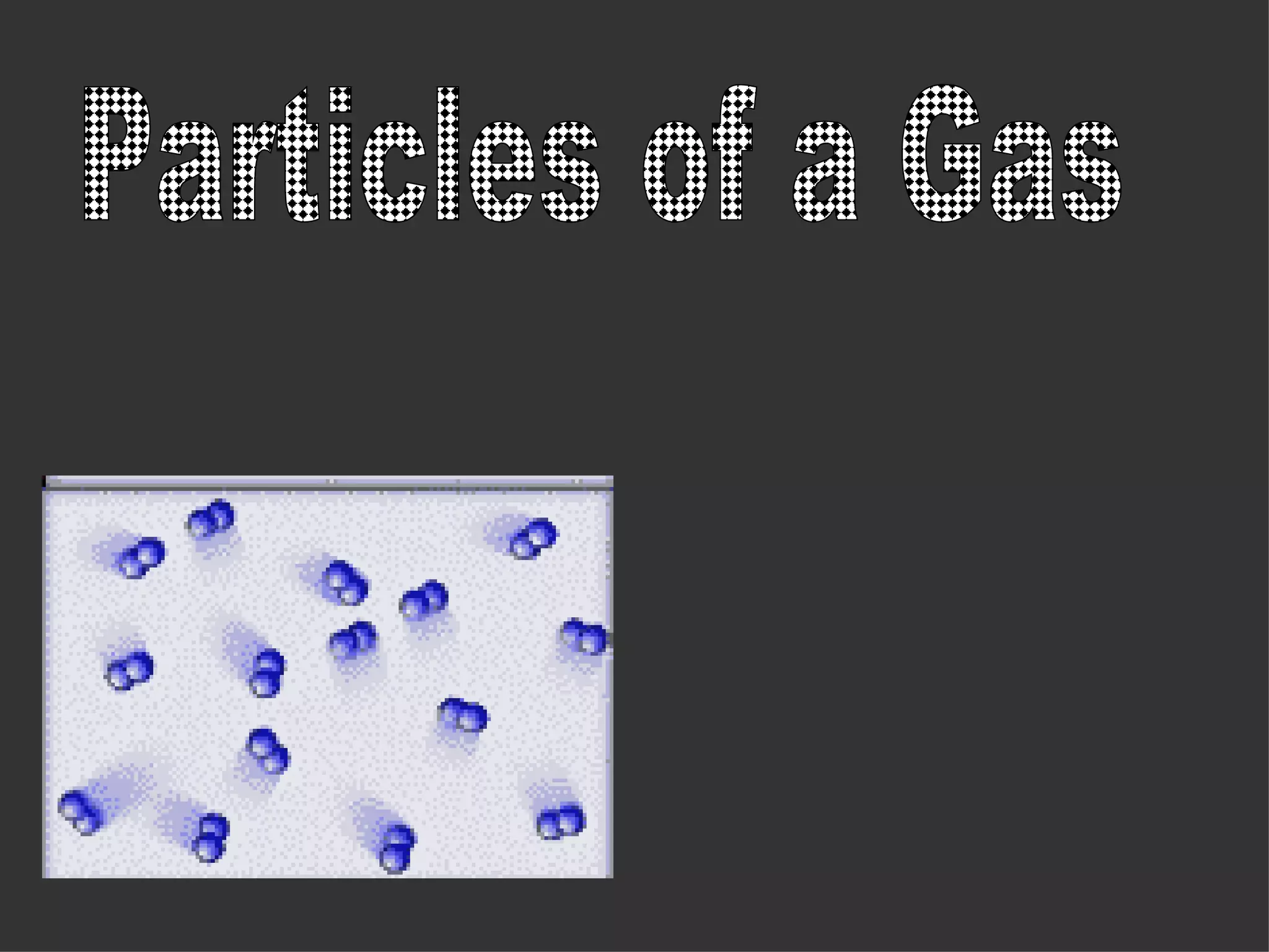 Particles of a Gas