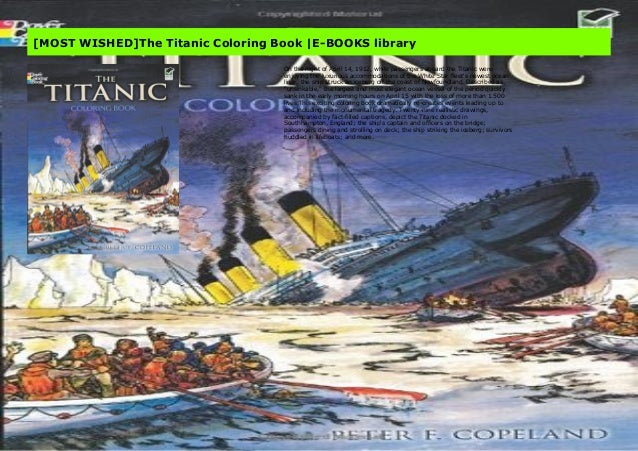 Download Most Wished The Titanic Coloring Book E Books Library
