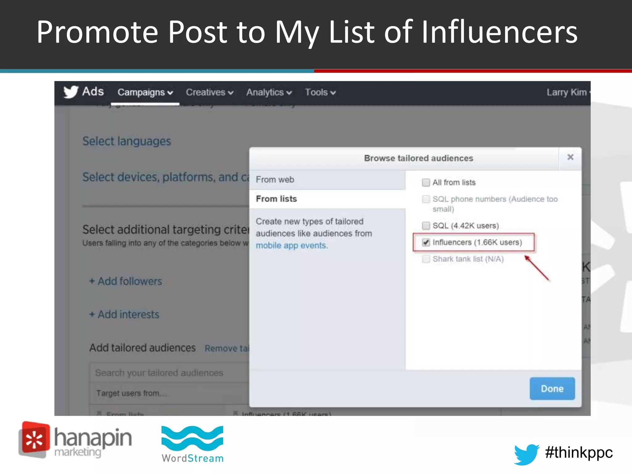 #thinkppc
Promote Post to My List of Influencers
 