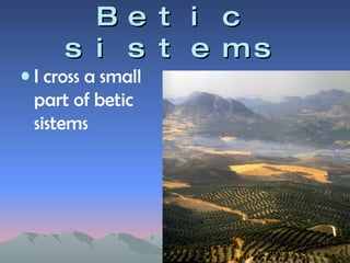 Betic sistems I cross a small part of betic sistems 