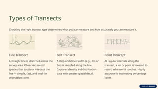 Transect Measuring Method The Transect Method: Systematic Landscape and Biodiversity Analysis | PPTX