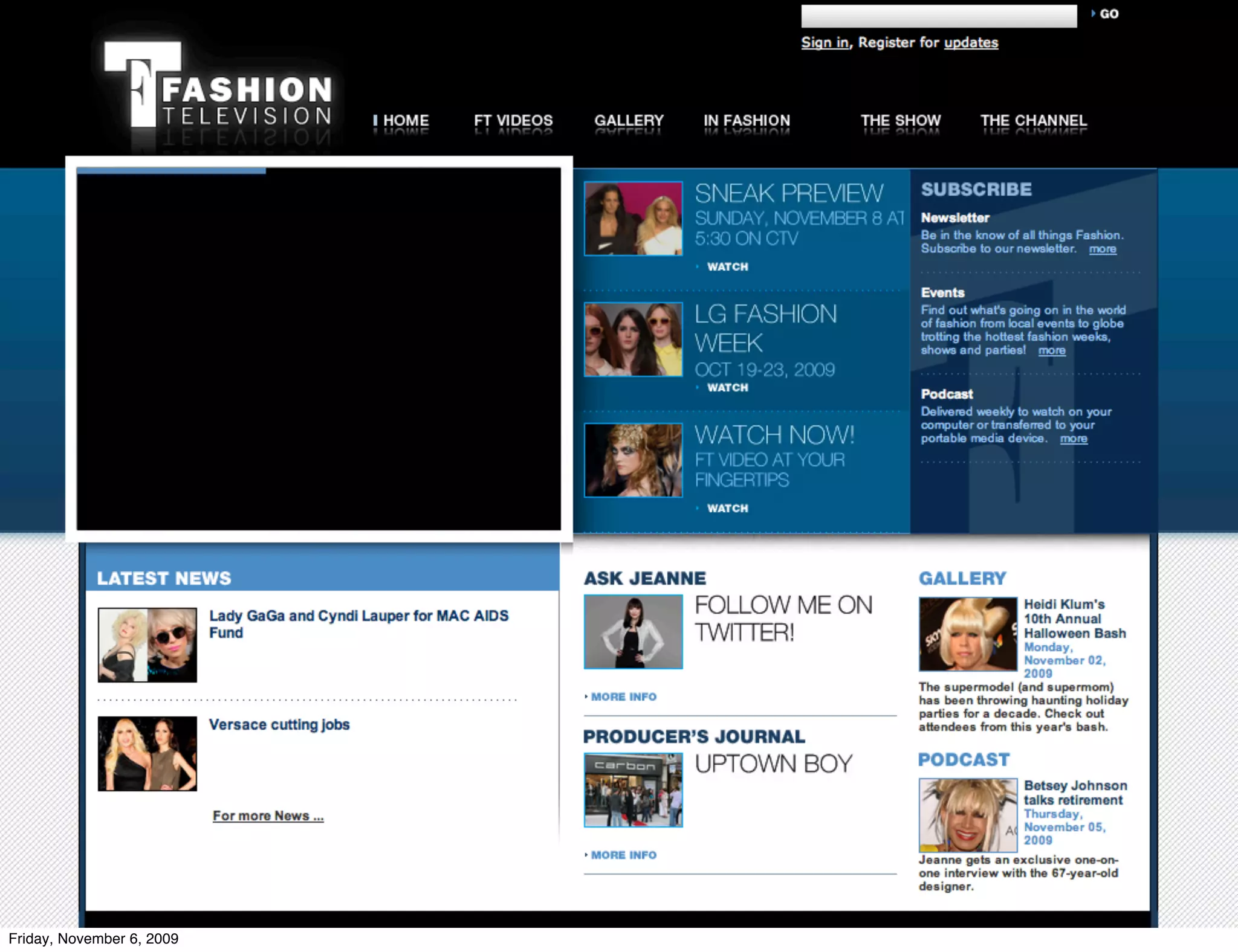 Friday, November 6, 2009
 