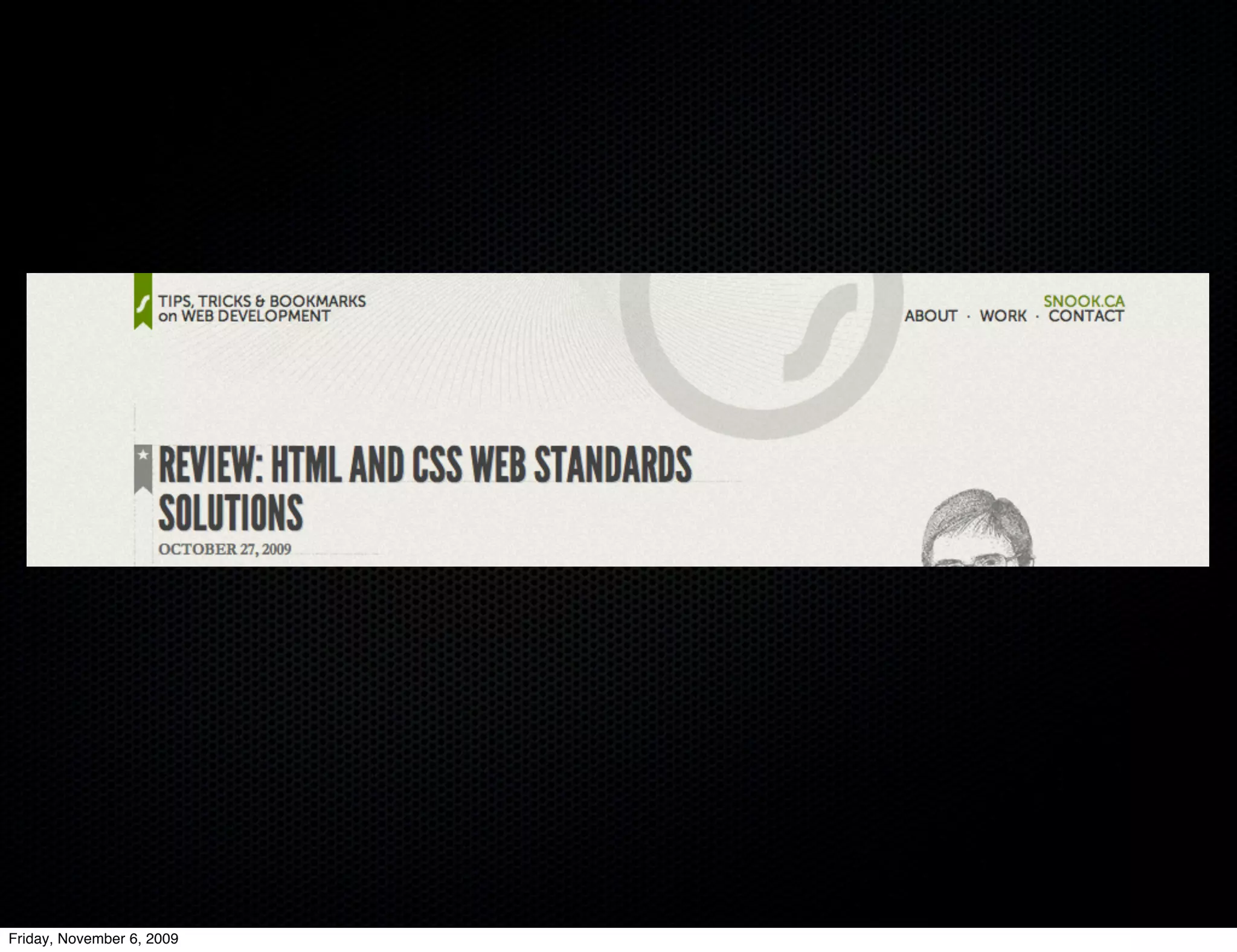 Friday, November 6, 2009
 