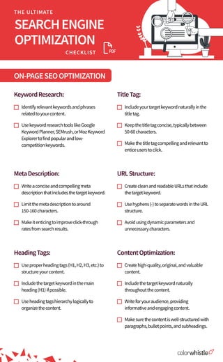 The Complete Search Engine Optimization Checklist | PDF