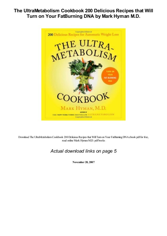 The Ultrametabolism Cookbook 0 Delicious Recipes That Will Turn On