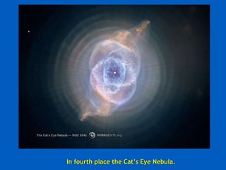 In fourth place the Cat’s Eye Nebula. 
