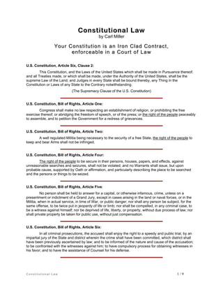 The Constitiution is a Contract | PDF