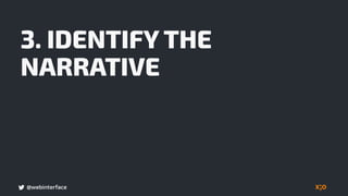 @webinterface
3. IDENTIFY THE
NARRATIVE
 