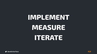 @webinterface
IMPLEMENT
MEASURE
ITERATE
 