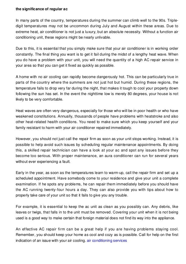 The Necessity Of Regular AC Repair And Maintenance