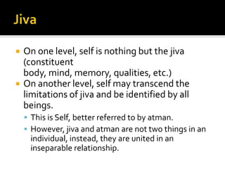Upanishads: Brahaman and the Unity of BeingIdea of unity – individual, social, and cosmic existenceRelate atman to BrahmanBrahman = absolute being.“sacred formula” or the “word”Connotation of “holy power”Eventually represented greatness of beingVery abstract, defies human conception