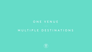 O N E V E N U E
M U L T I P L E D E S T I N A T I O N S
 