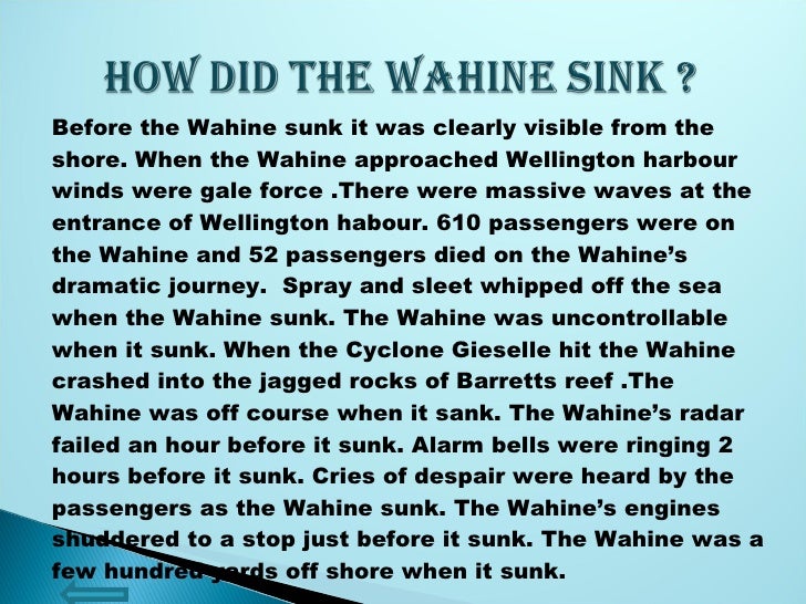 The Wahine 1