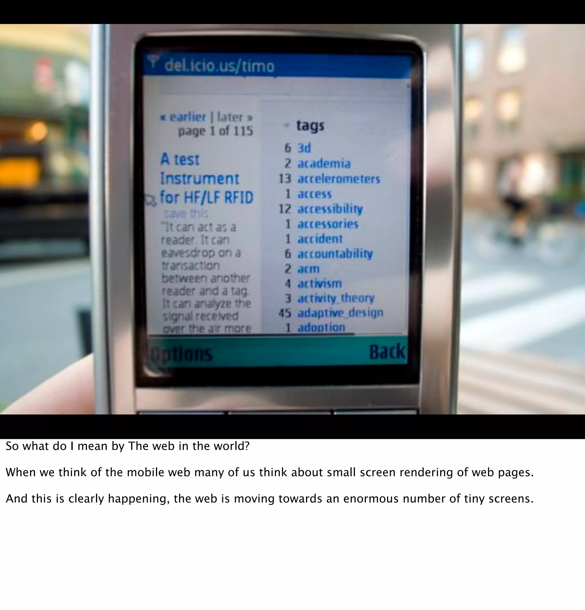 The web in the world