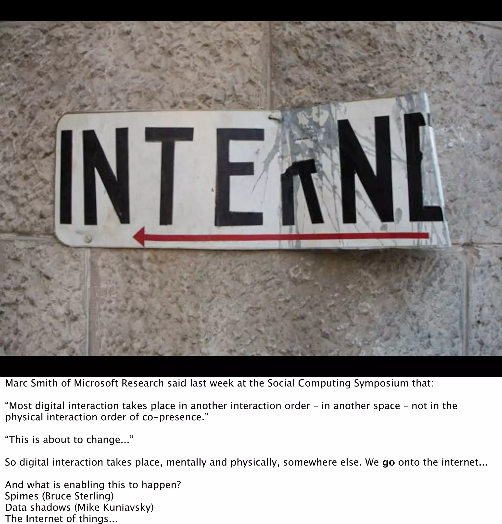 The web in the world