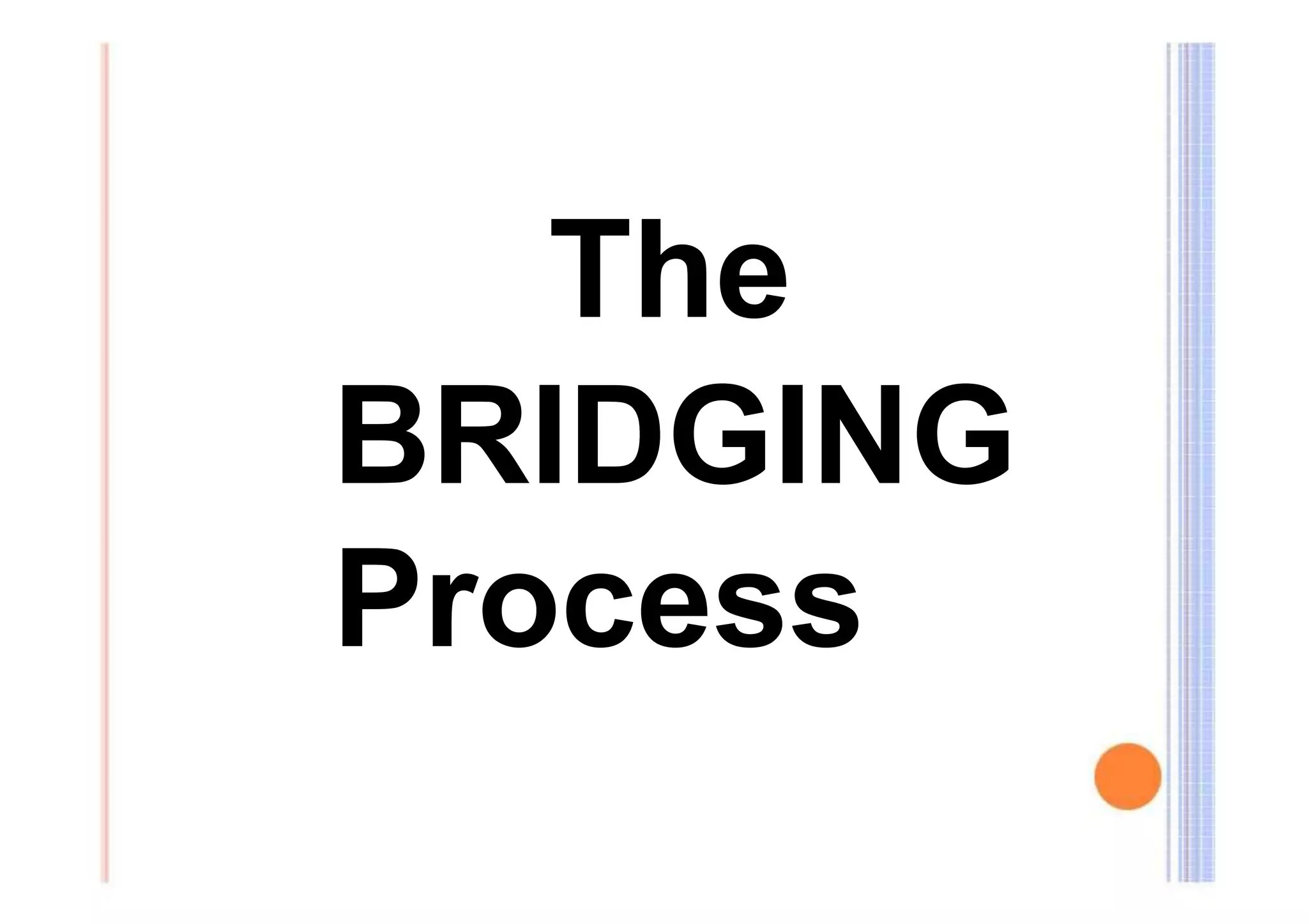 The 
BRIDGING 
Process 
 