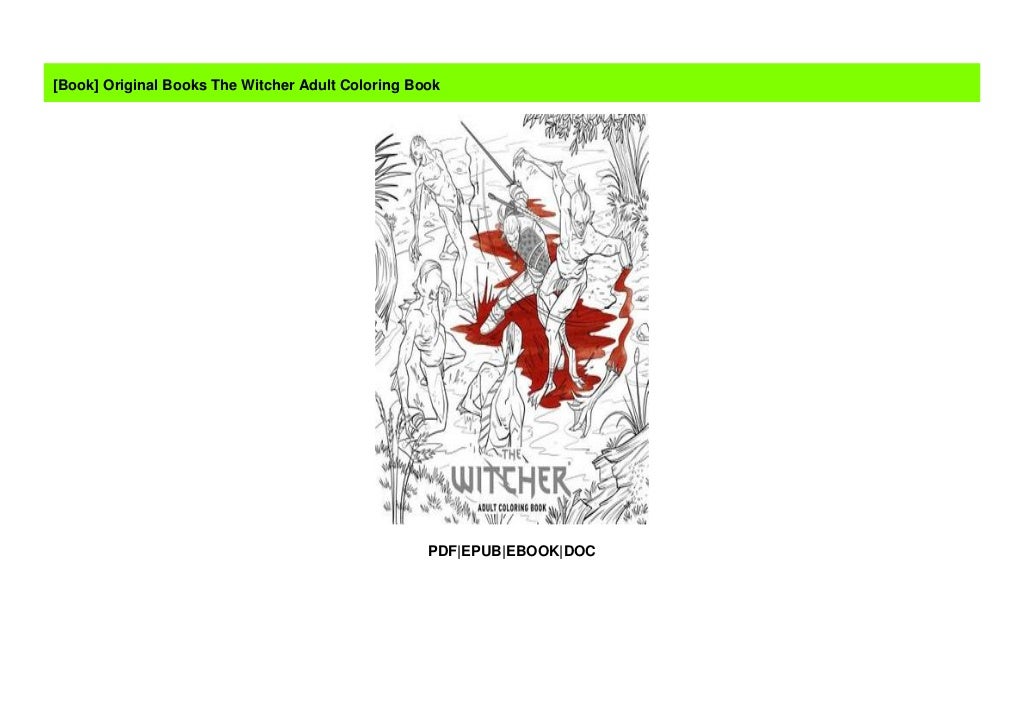 Download Original Books The Witcher Adult Coloring Book