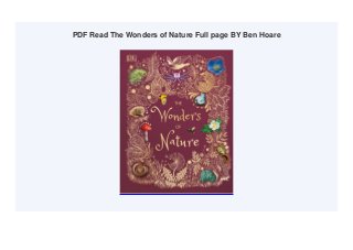 PDF Read The Wonders of Nature Full page BY Ben Hoare
 