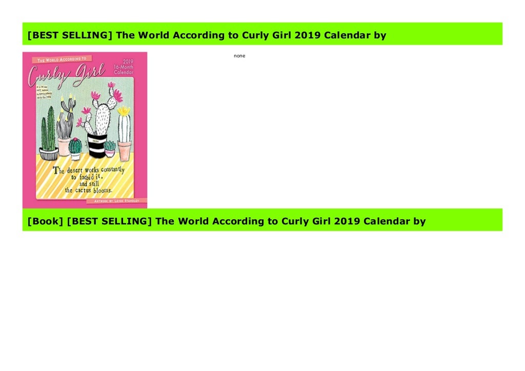 [BEST SELLING] The World According to Curly Girl 2019 Calendar by