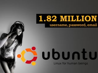 1.82 MILLION
username, password, email

 