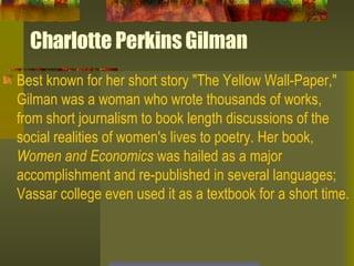 Charlotte Perkins Gilman  Yellow wallpaper Wallpaper project Reading  journal