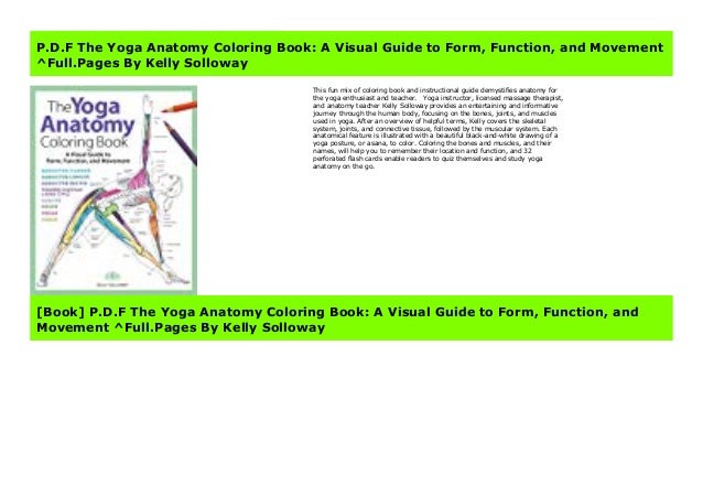 Download P D F The Yoga Anatomy Coloring Book A Visual Guide To Form Functio