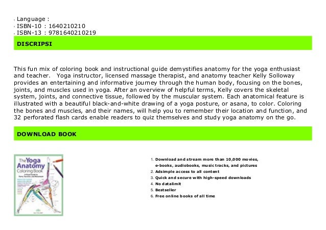 Download P D F The Yoga Anatomy Coloring Book A Visual Guide To Form Functio