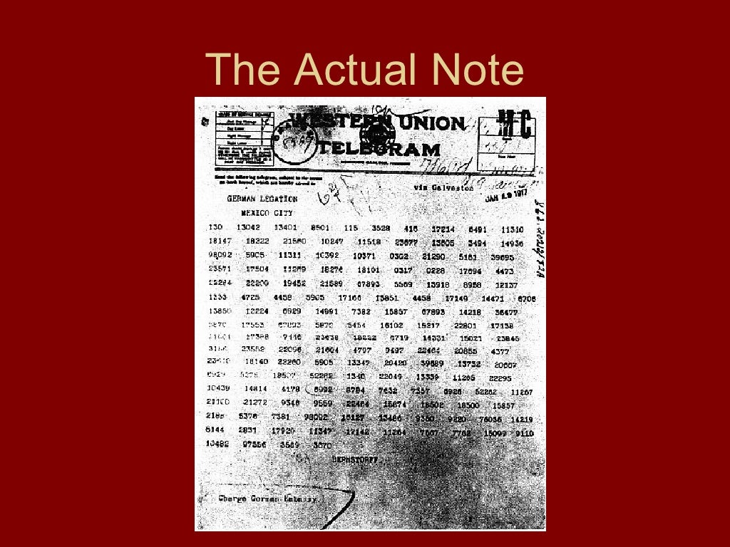 The Zimmerman Note