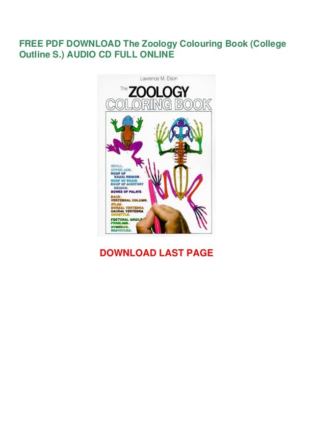 Download The Zoology Colouring Book (College Outline S.) AUDIO CD