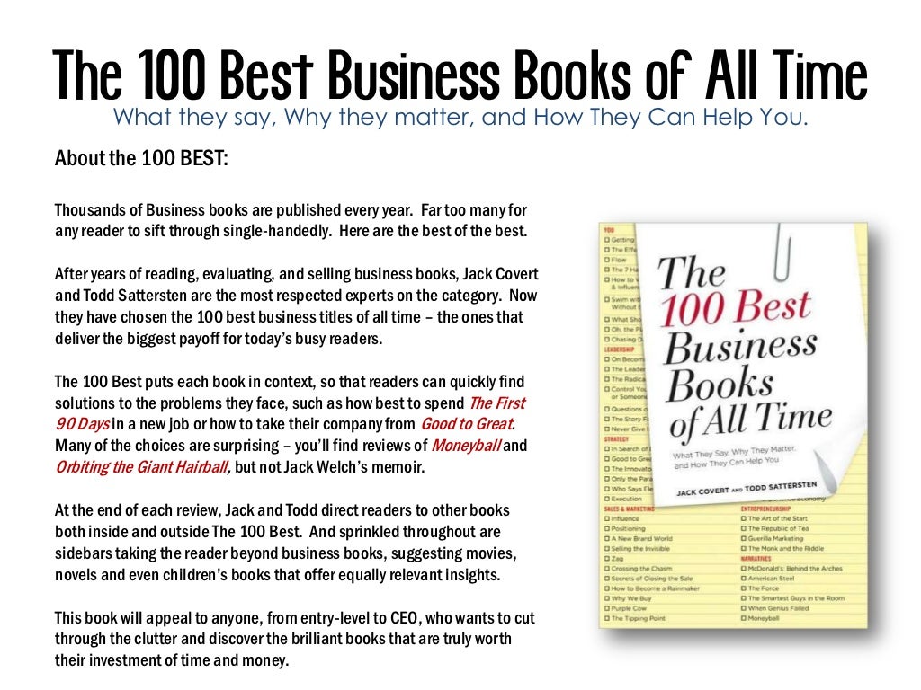 The 100 Best Business Books Of All Time
