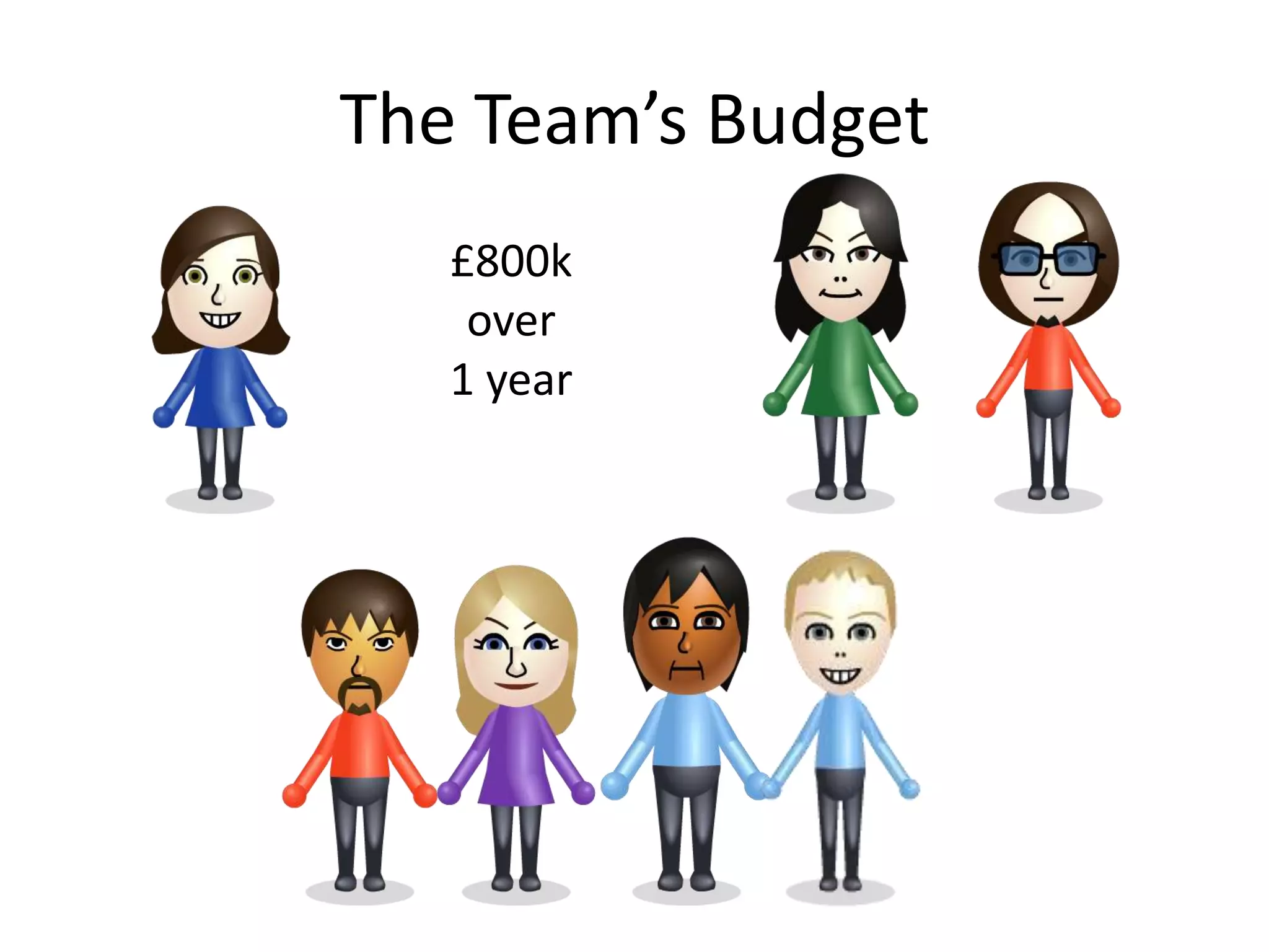 The Team’s Budget
   £800k
    over
   1 year
 