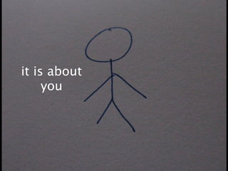 it is about
     you
 